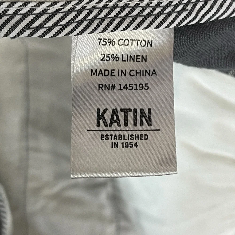 Katin Shorts Mens XL‎ Gray Striped Hybrid Board Shorts Adult